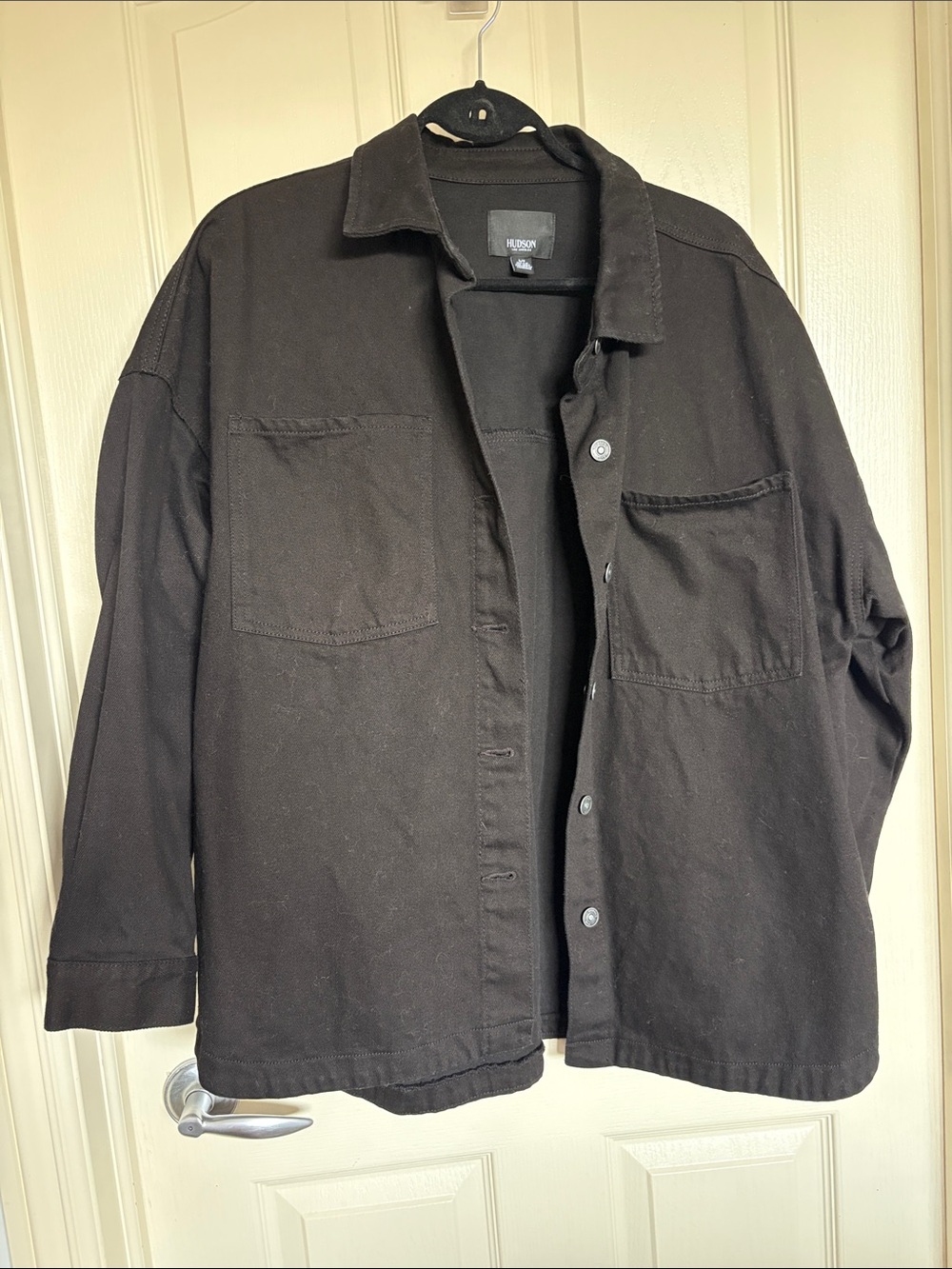 Hudson Jeans Denim Black Shirt Jacket Overshirt
